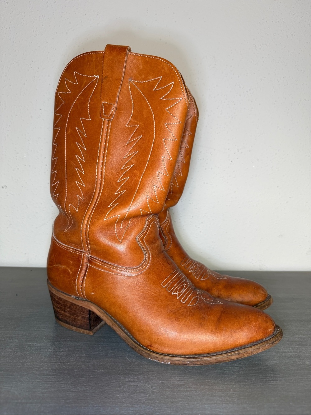 Vintage Landis Western Campus Work Boots Men’s 10.5 D Tan Leather Boots USA